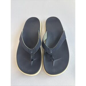 OluKai Black and Cream Sandals